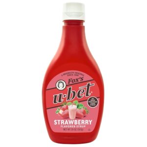Fox's U-Bet Strawberry Flavored Syrup 20oz 3ct